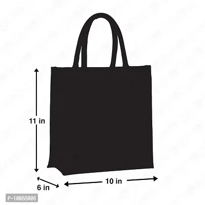 H&B Jute bag for lunch box – Jute handbag, jute tote, jute lunch bags for office, tiffin bags for office, Printed jute bag – ZIP, BOTTLE HOLDER – Diamond (Combo of 3 - Blue)-thumb5