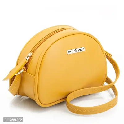 SACCI MUCCI Women's Sling Bag or Women's Cross-body Bags - (Mustard)-thumb2