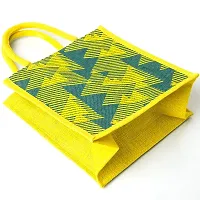 H&B Jute Tiffin bag – lunch bag for office, lunch bags for women, lunch bags for men, Jute bag for lunch, lunch box bags – ZIP, BOTTLE HOLDER – D. Line (1 Bag - Green)-thumb1