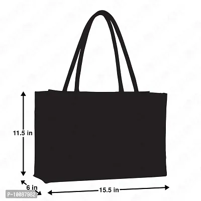 HB Jute Bag ? Shopping Bag | Tote Bag | Carry Bag | Grocery Bag | Eco-Friendly Bag | Shoulder Bag | Handbag | Travel Bag | Reusable Bag - Denim Strip Print (2 Bag)-thumb5