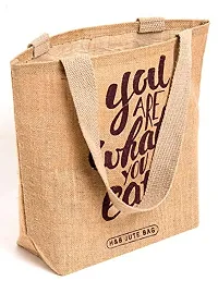 H&B Natural Jute Tote Bag (You are What You eat - Beige)-thumb1
