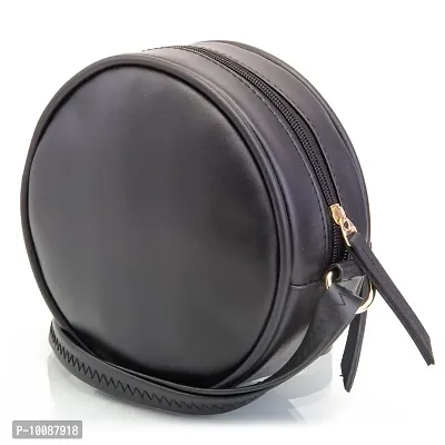 Sacci Mucci sling bag for women or Women's round sling bag (Black)-thumb3
