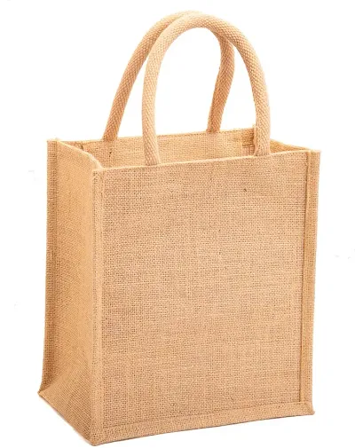 H&B Jute Lunch bag ? Jute bag for lunch, Bags for Men, Bags for girls, Travel bag, Bag for women, Jute handbags for girls ? ZIP, BOTTLE HOLDER ? Solid Colors