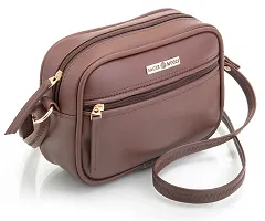 SACCI MUCCI Sling Bag for women, Side Bags for Mobile Phones and Wallets (BROWN)-thumb1