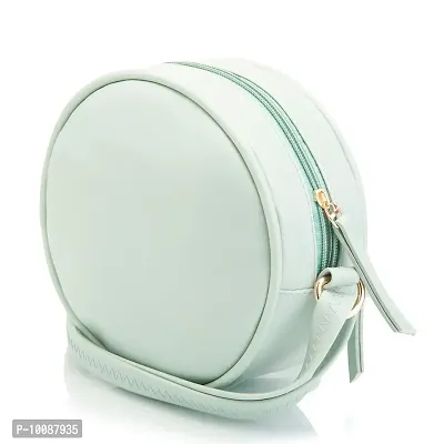 Sacci Mucci sling bag for women or Women's round sling bag (Mint Green)-thumb3