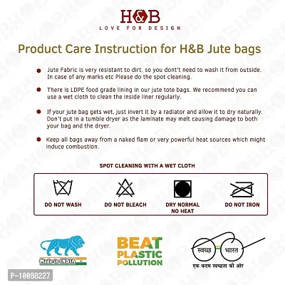 H&B Men's and Women's Tote Bag (HnB-JUTEBAG0CQ_Grey)-thumb5
