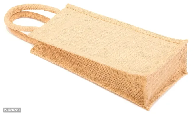H&B Jute Water Bottle Bag - This Jute Bottle Bag can be Given as a Gift Bag or can be Used as Wine Bottle Gift Bag / Bottle Carry Bag / Water Bottle Cover (Natural)-thumb4