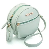 Sacci Mucci sling bag for women or Women's round sling bag (Mint Green)-thumb1