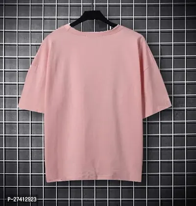 Reliable Pink Polyester Printed Round Neck Tees For Men-thumb2