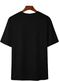 Reliable Black Polyester Printed Round Neck Tees For Men-thumb1