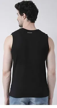 Comfortable Black Cotton Blend Tees For Men-thumb2