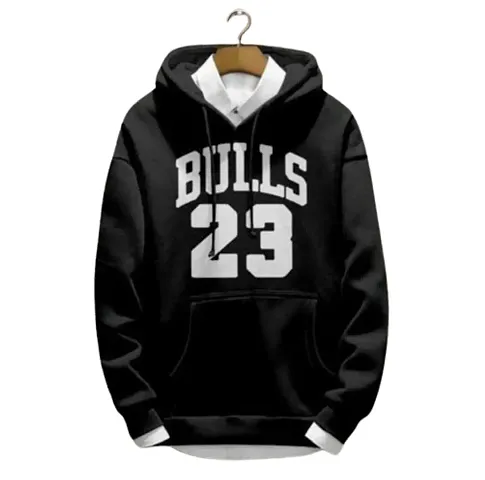 Fionaa Trendzz Bulls 23 Printed Full Sleeve Soft Winter Wear Hoodie for Men (Shirt Not Included)