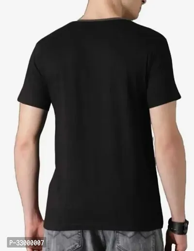 Comfortable Black Polyester Tees For Men-thumb2