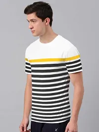 Reliable Multicoloured Polycotton Printed Round Neck Tees For Men-thumb1