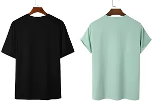 Stylish Fancy Cotton Blend T-Shirts For Men Pack Of 2-thumb1