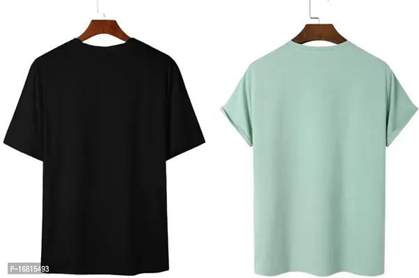 Stylish Fancy Cotton Blend T-Shirts For Men Pack Of 2-thumb2