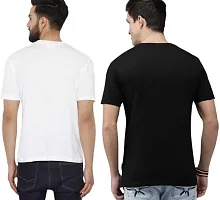 Reliable Multicoloured Polycotton Printed Round Neck Tees For Men-thumb1