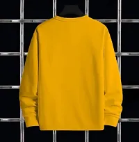 Reliable Yellow Cotton Blend Printed Round Neck Tees For Men-thumb1