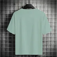 Reliable Green Cotton Blend Printed Round Neck Tees For Men-thumb1
