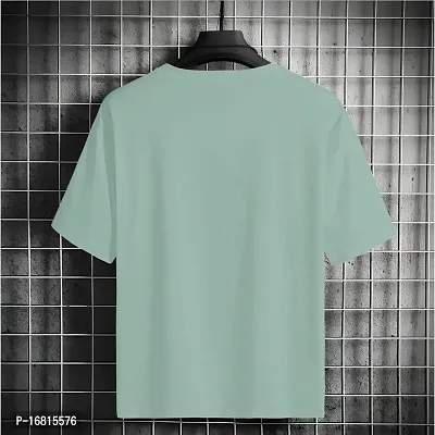 Reliable Green Cotton Blend Printed Round Neck Tees For Men-thumb2
