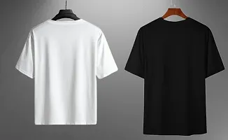 Reliable Multicoloured Cotton Blend Self Pattern Round Neck Tees For Men-thumb1