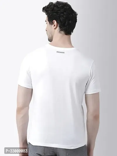 Comfortable White Cotton Blend Tees For Men-thumb3