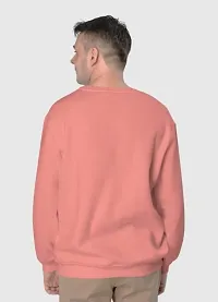 Elegant Pink Fleece Printed Long Sleeves Sweatshirt For Men-thumb1