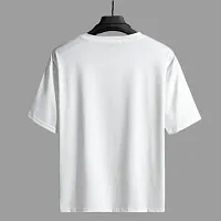 Reliable White Polyester Printed Round Neck Tees For Men-thumb1