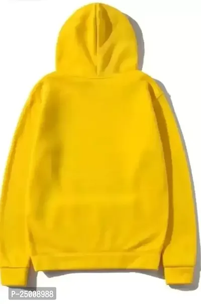 Elegant Yellow Fleece Printed Long Sleeves Hoodies For Men-thumb2