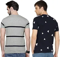 Reliable Multicoloured Polycotton Printed Round Neck Tees For Men-thumb1