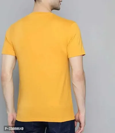 Comfortable Yellow Polyester Tees For Men-thumb2