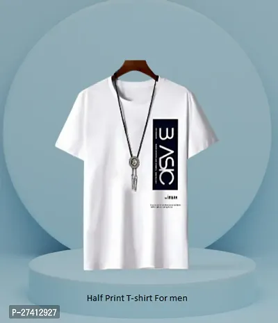 Reliable White Polyester Printed Round Neck Tees For Men