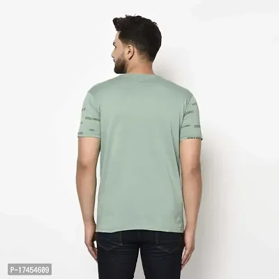 Reliable Multicoloured Polycotton Printed Round Neck Tees For Men-thumb2