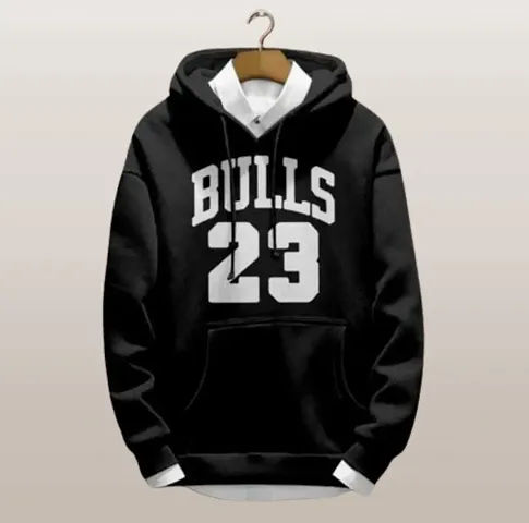 Fionaa Trendzz Bulls 23 Printed Full Sleeve Soft Winter Wear Hoodie for Men (Shirt Not Included)