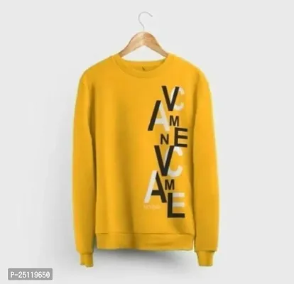 Stylish Yellow Printed Sweatshirts For Men