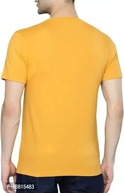 Reliable Multicoloured Cotton Blend Printed Round Neck Tees For Men-thumb2