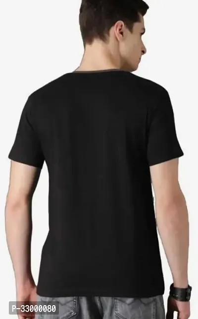 Comfortable Black Polyester Tees For Men-thumb2