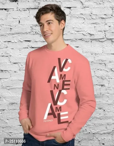 Stylish Pink Printed Sweatshirts For Men