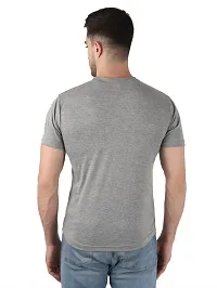 Reliable Grey Polyester Printed Round Neck Tees For Men-thumb1