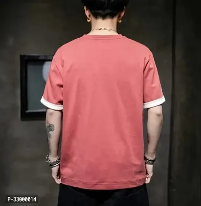 Comfortable Pink Polyester Tees For Men-thumb2