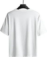 Reliable White Cotton Blend Printed Round Neck Tees For Men-thumb1