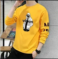 Reliable Multicoloured Polycotton Printed Round Neck Tees For Men-thumb3