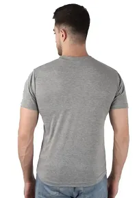 Comfortable Grey Polyester Tees For Men-thumb1