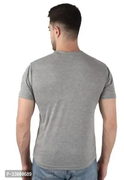 Comfortable Grey Polyester Tees For Men-thumb2