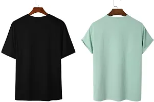 Reliable Multicoloured Polycotton Printed Round Neck Tees For Men-thumb1