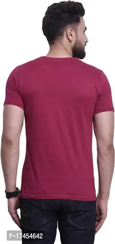 Reliable Multicoloured Polycotton Printed Round Neck Tees For Men-thumb2