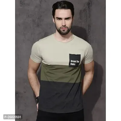 Stylish Cotton Blend Printed T-Shirt For Men Pack of Pack of 2-thumb3