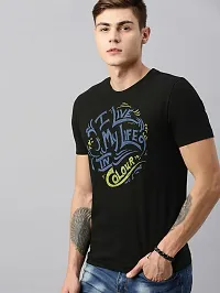 Comfortable Multicoloured Cotton Blend Tees For Men-thumb1