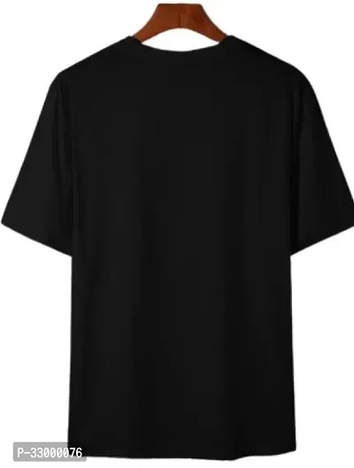 Comfortable Black Polyester Tees For Men-thumb2