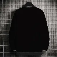 Stylish Cotton Blend Black Printed T-Shirt For Men-thumb1